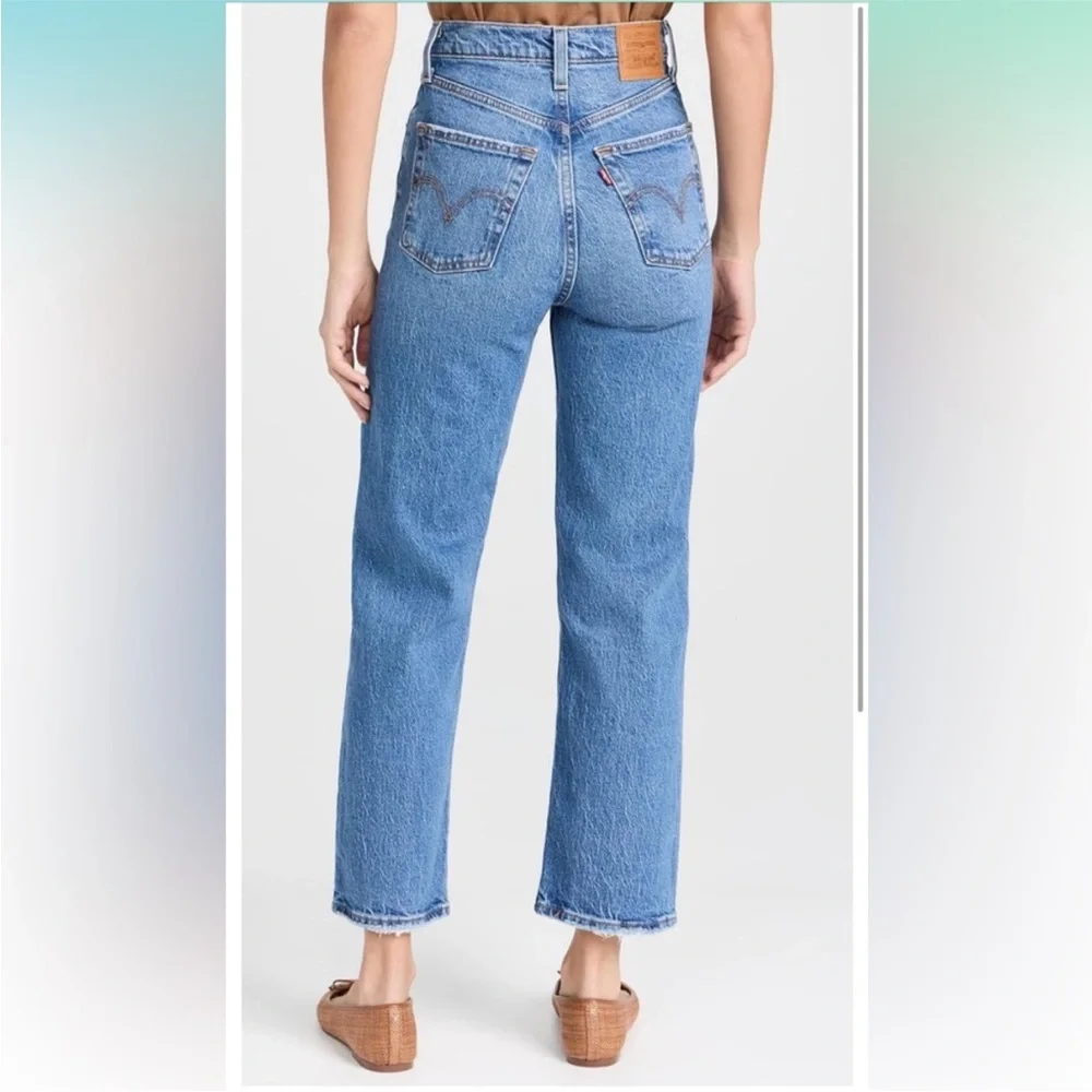 Levi’s Ribcage ankle straight size 24 EUC medium wash - Picture 4 of 13